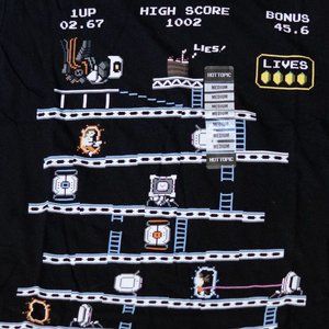 Men's Portal 2 gaming t-shirt black size medium Hot Topic 2015 NWT